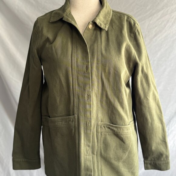 Sézane Will Forever Jacket | Women's | Color: Khaki / Olive Green | Size: Medium - Picture 3 of 8